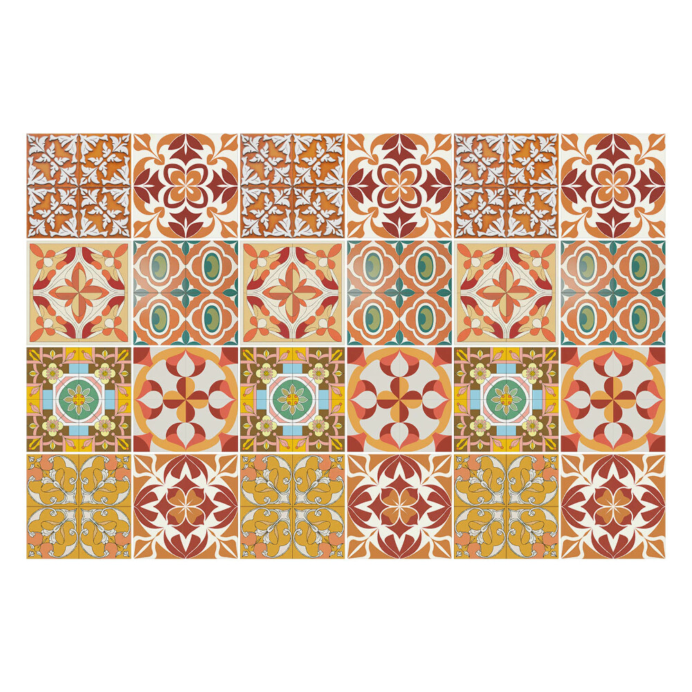 Nálepka na dlaždice Složení vintage dlaždic