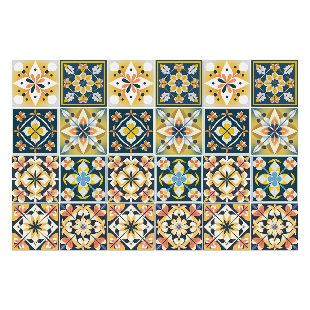 Samolepka na dlaždice Složení marockých dlaždic