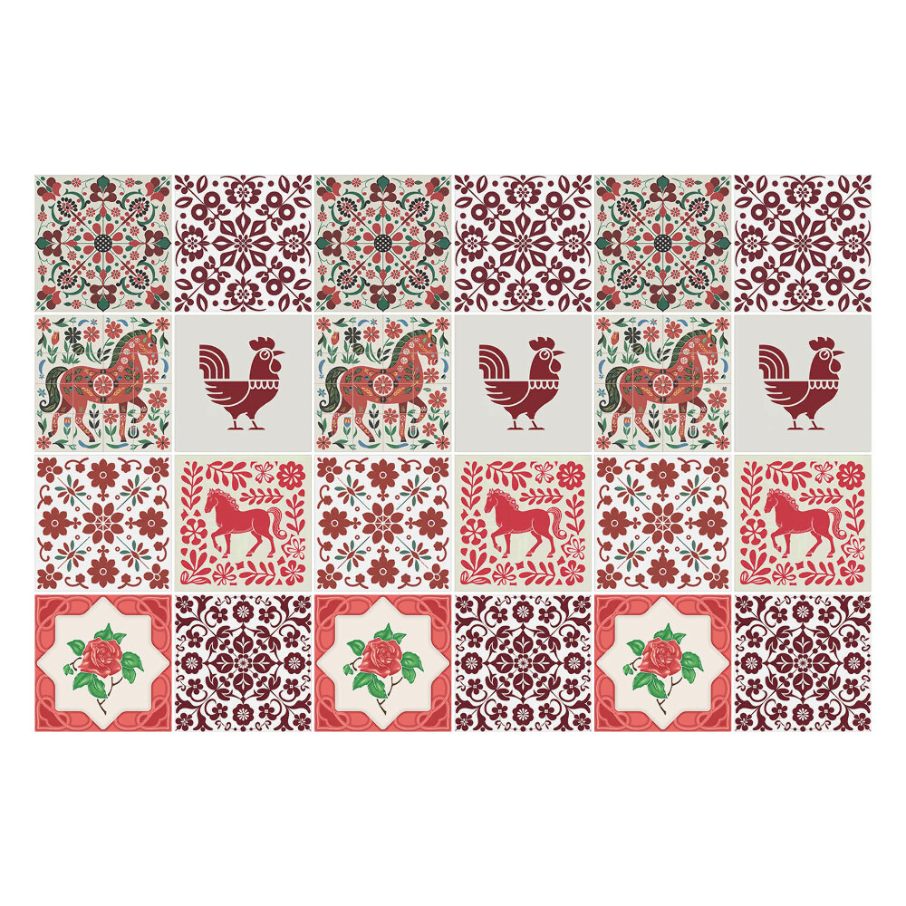 Samolepka na dlaždice Tradiční lidové motivy