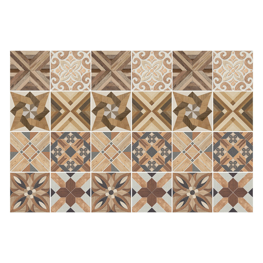 Nálepka na dlaždice Dřevěná mozaika