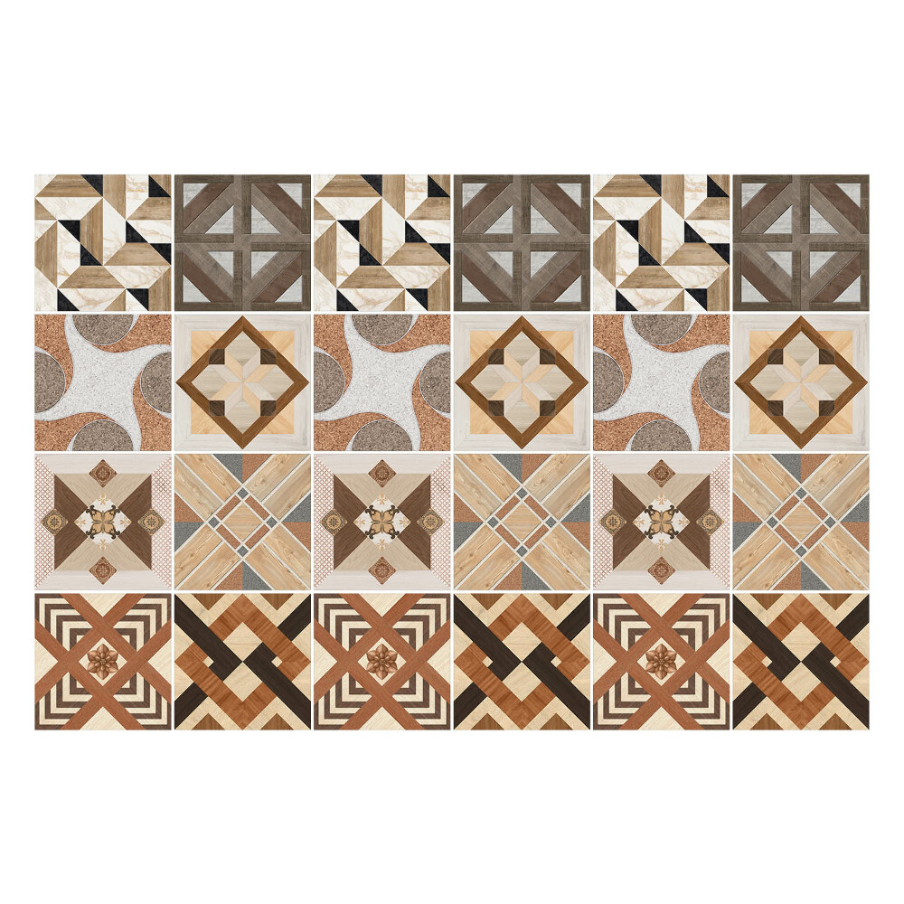 Nálepka na dlaždice Geometrie dřevěných tvarů