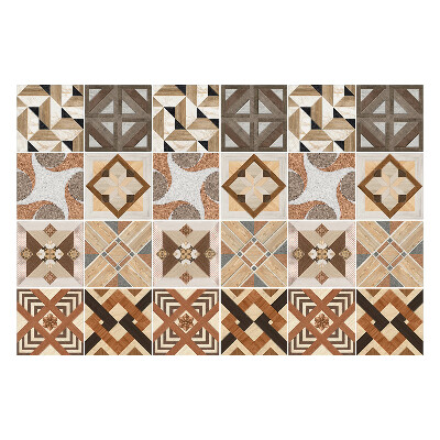 Nálepka na dlaždice Geometrie dřevěných tvarů