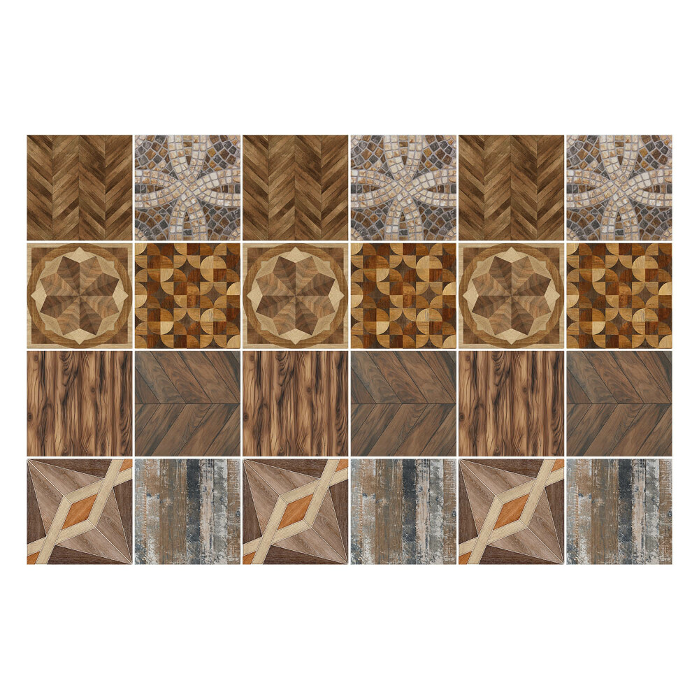 Samolepka na dlaždice Dřevěná mozaika