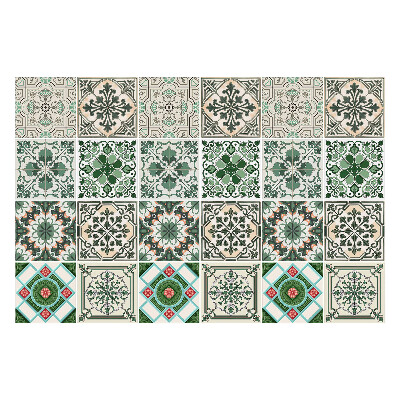 Nálepka na dlaždice Orientální květinové motivy