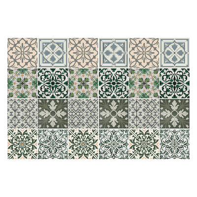 Nálepka na dlaždice Rostlinné a geometrické motivy