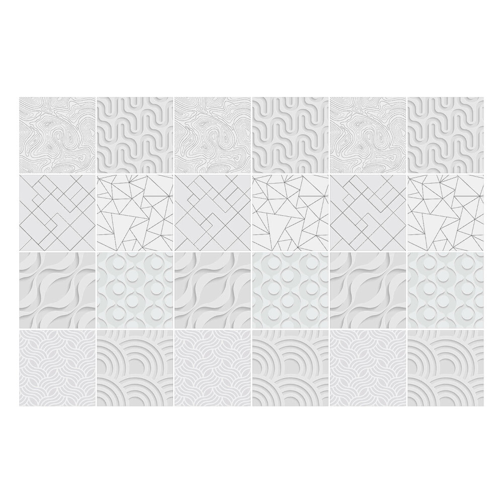 Samolepka na dlaždice Abstraktní 3D čáry a vlny