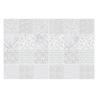 Samolepka na dlaždice Abstraktní 3D čáry a vlny