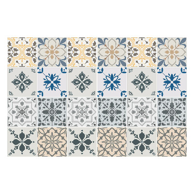 Nálepka na dlaždice Květinové motivy v mozaice