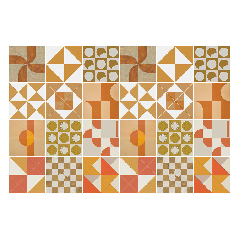 Samolepka na dlaždice Geometrie v odstínech