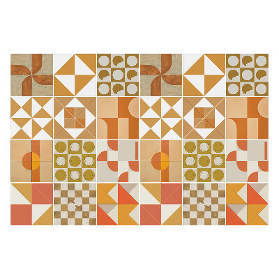 Samolepka na dlaždice Geometrie v odstínech