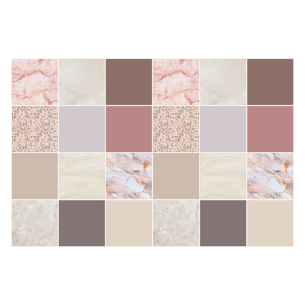 Nálepka na dlaždice Mozaika s různými texturami