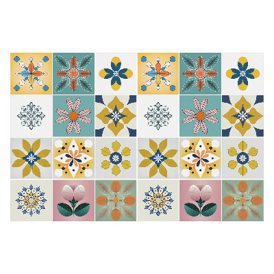 Nálepka na dlaždice Květinové motivy v aranžmá