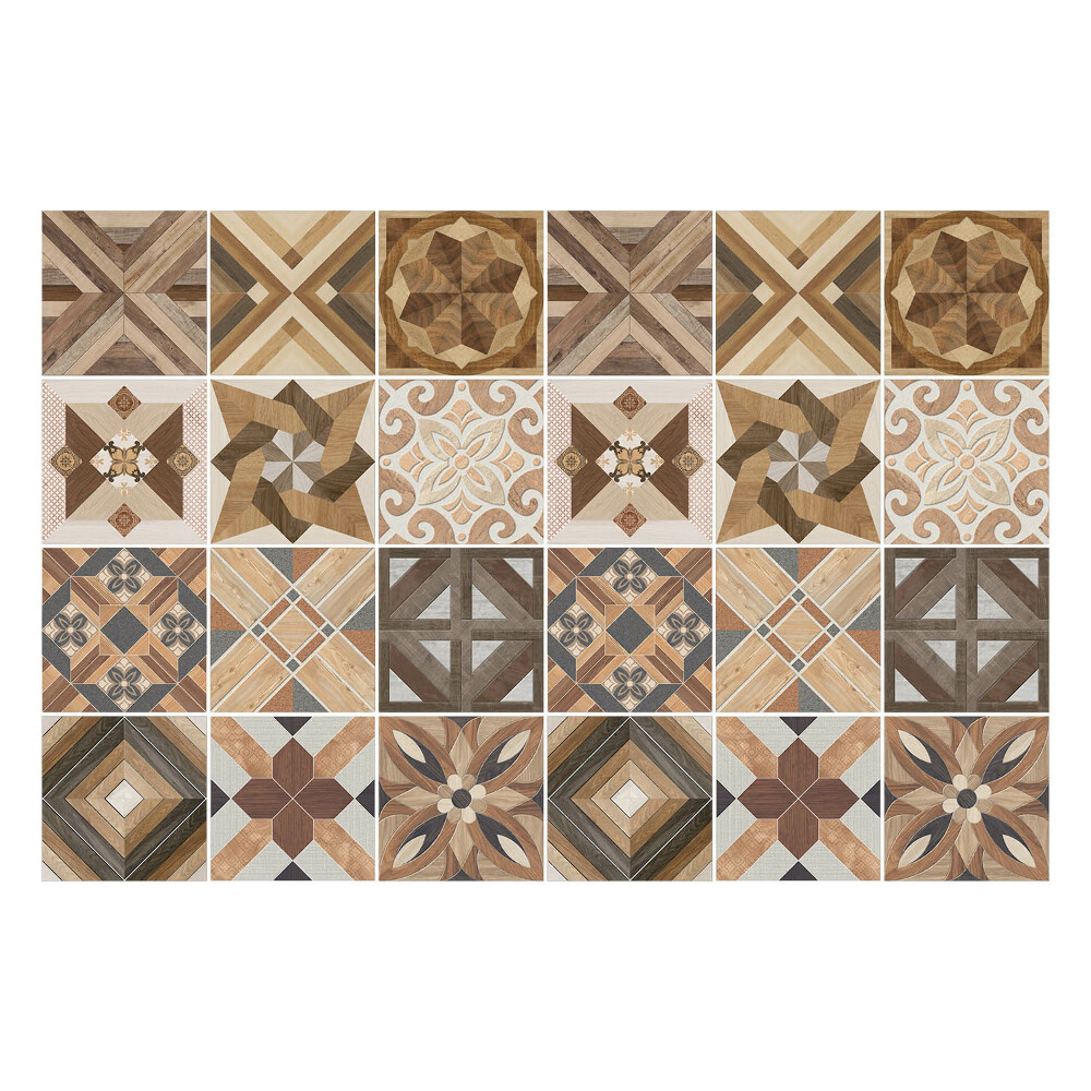 Nálepka na dlaždice Dřevěné tvary