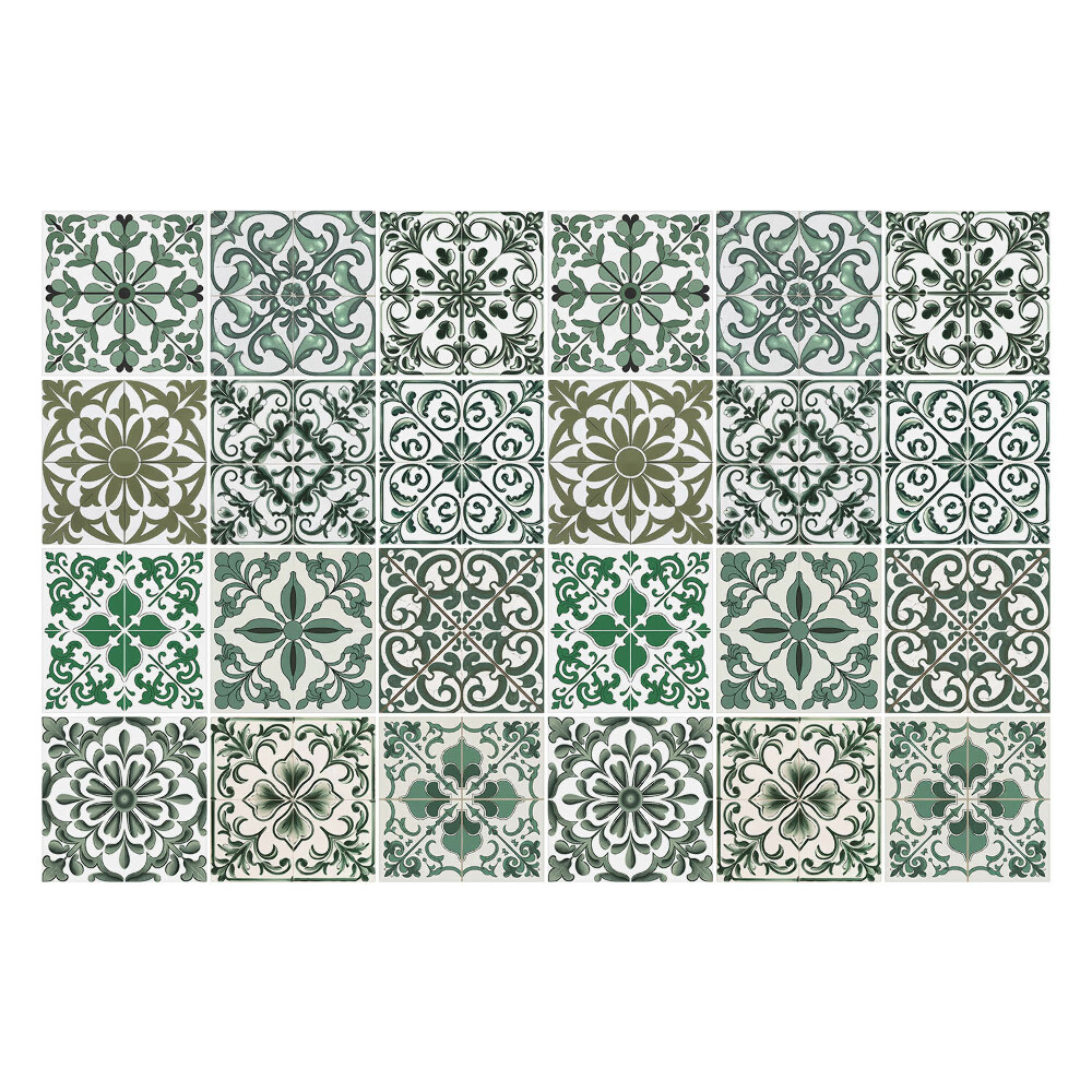 Nálepka na dlaždice Klasické rostlinné motivy