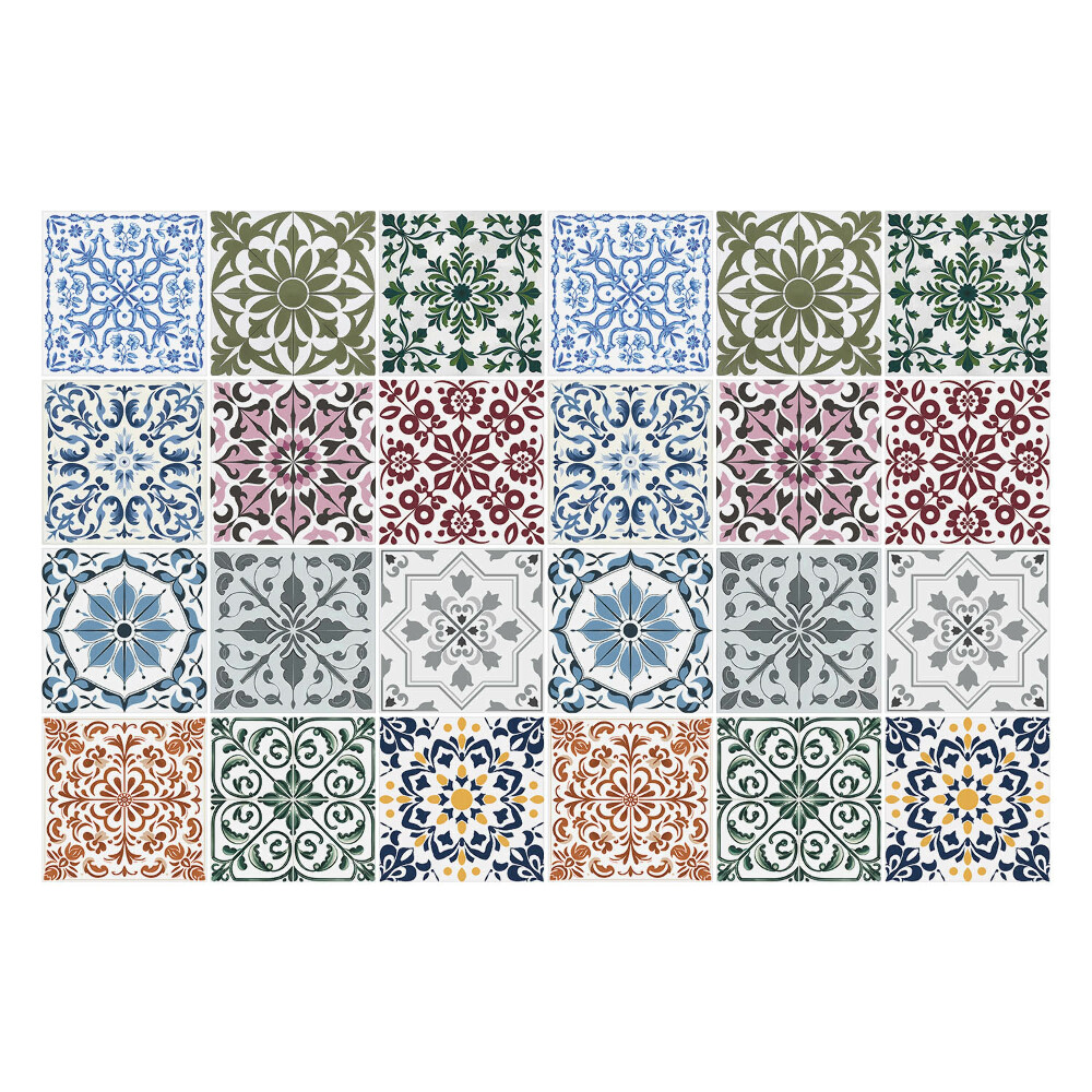 Samolepka na dlaždice Barevné dlaždicové složení