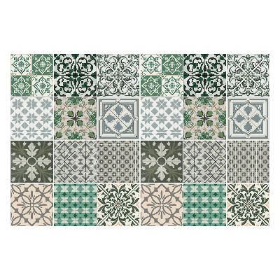 Nálepka na dlaždice Rostlinné a geometrické motivy