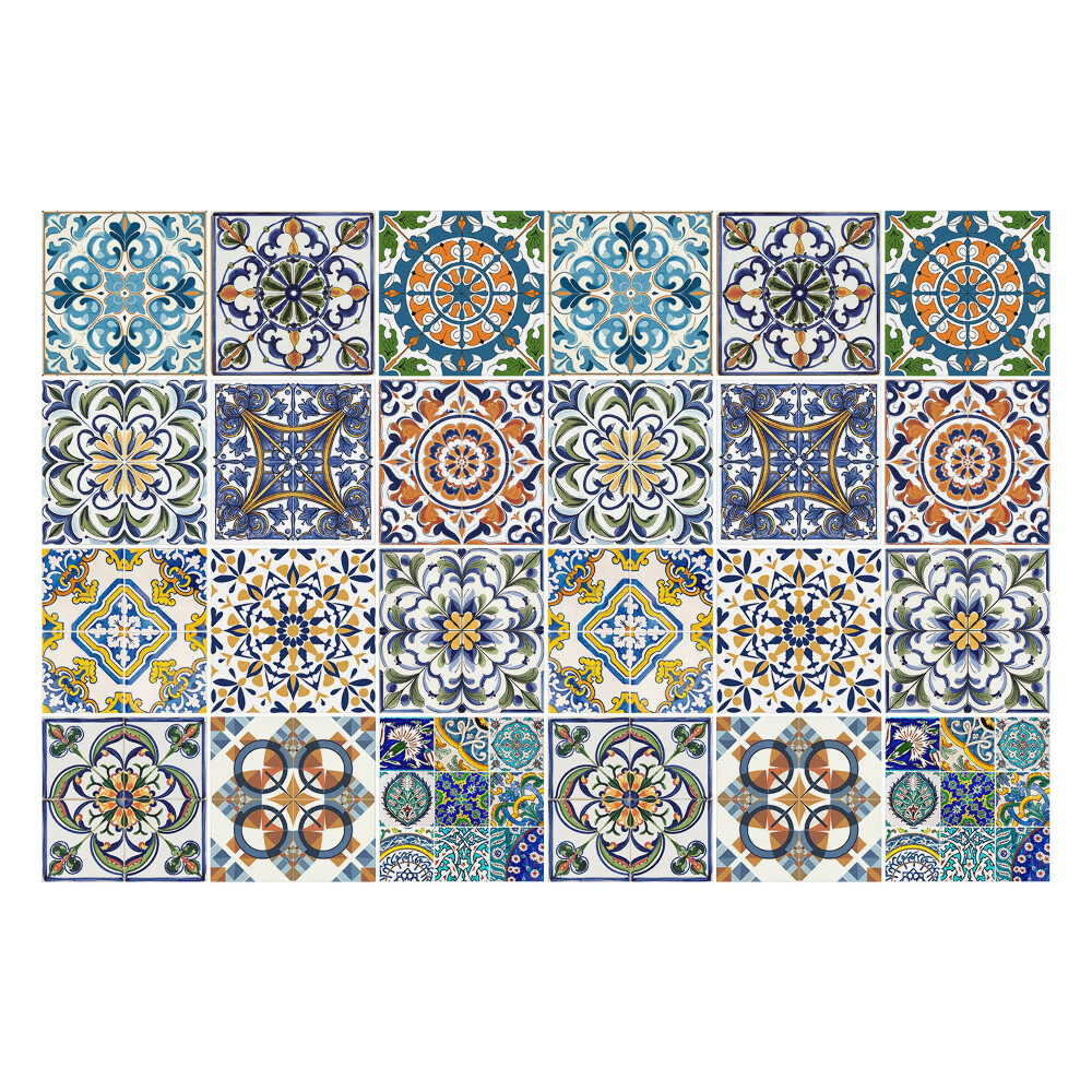 Nálepka na dlaždice Keramická mozaika s ornamenty