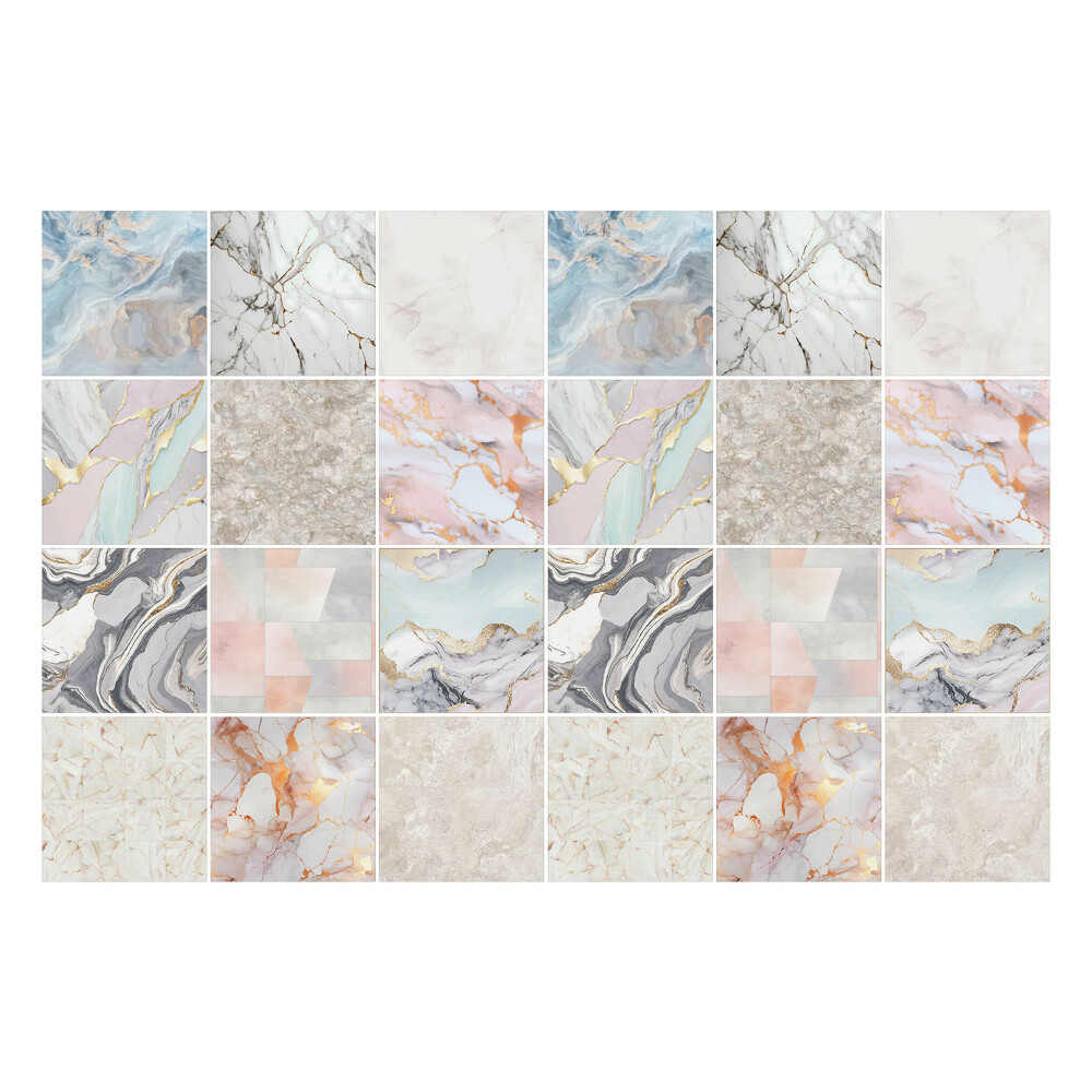 Samolepka na dlaždice Elegantní mramorové motivy