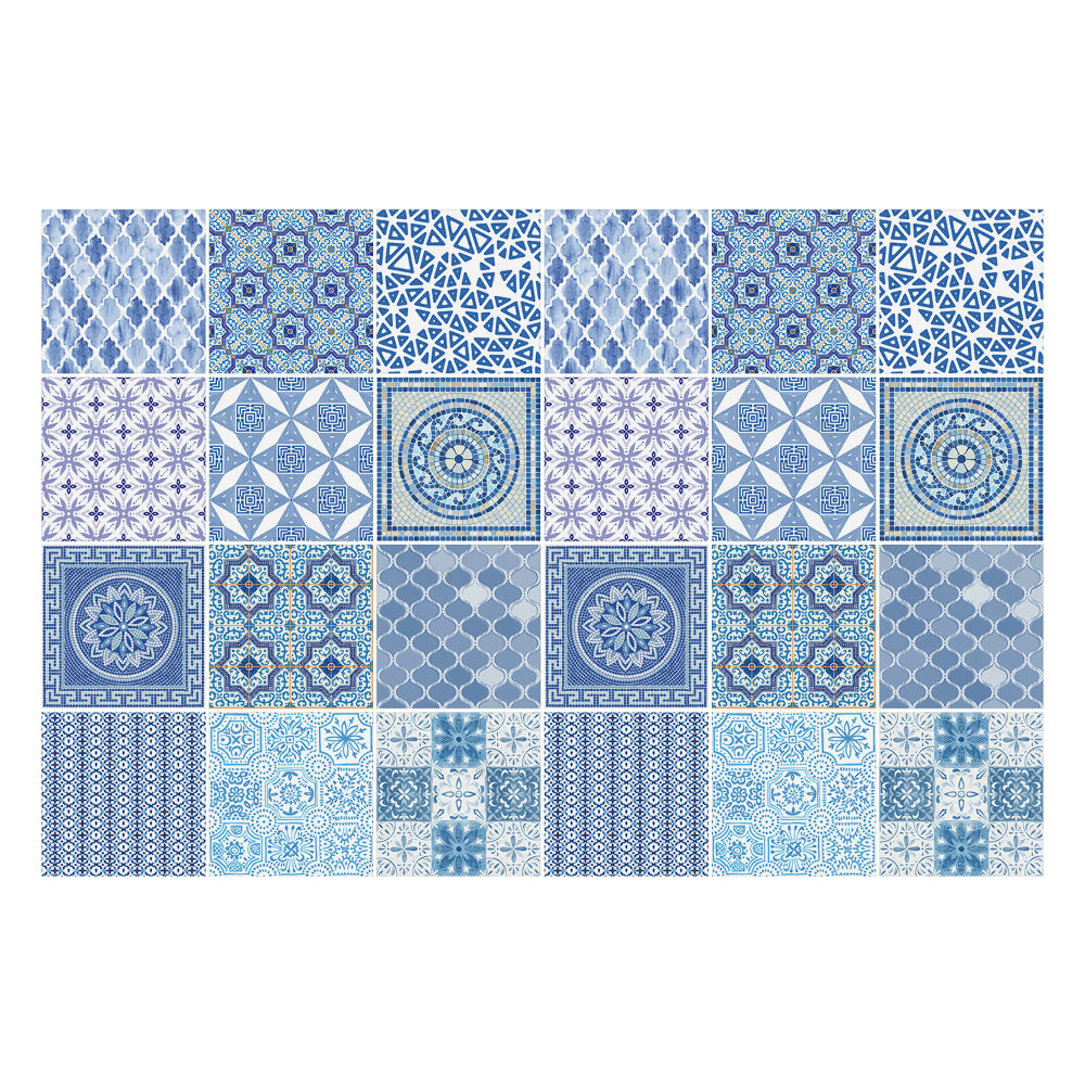 Samolepka na dlaždice Keramické zdobené dlaždice