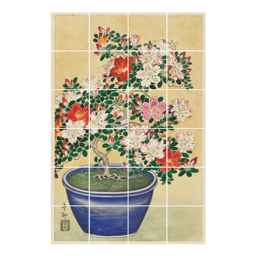 Nálepka na dlaždice Květinová bonsai v květináči