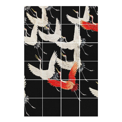 Samolepka na dlaždice Japonští jeřábi