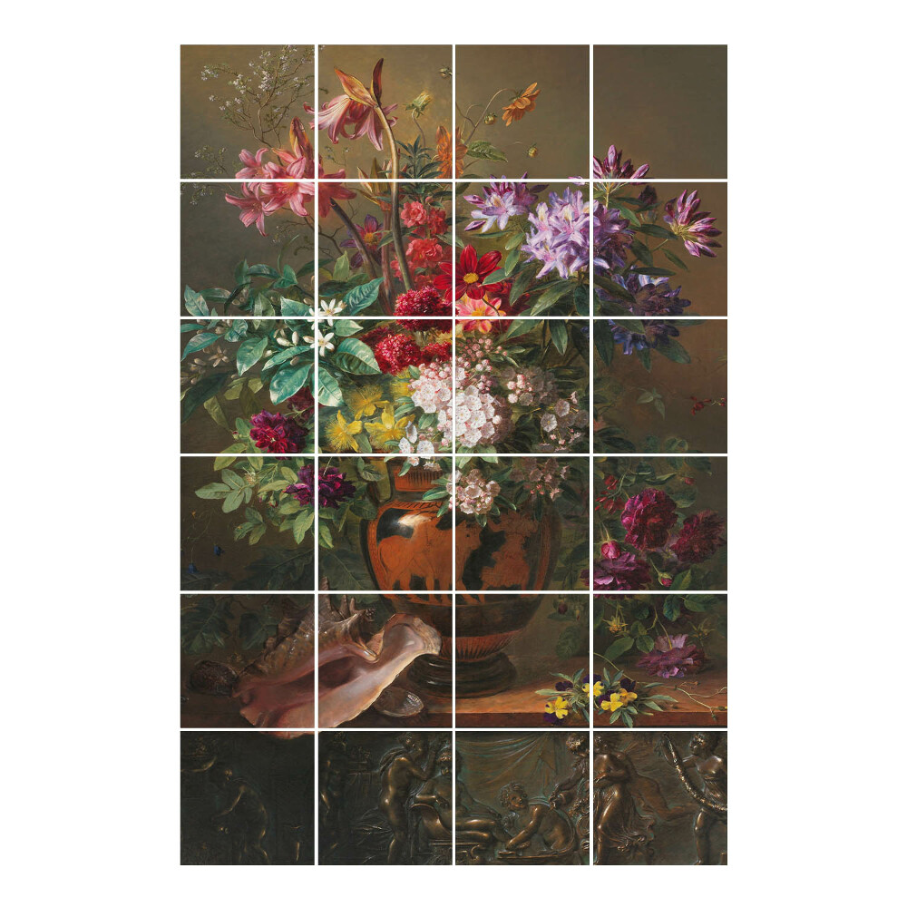 Samolepka na dlaždice Květiny ve váze