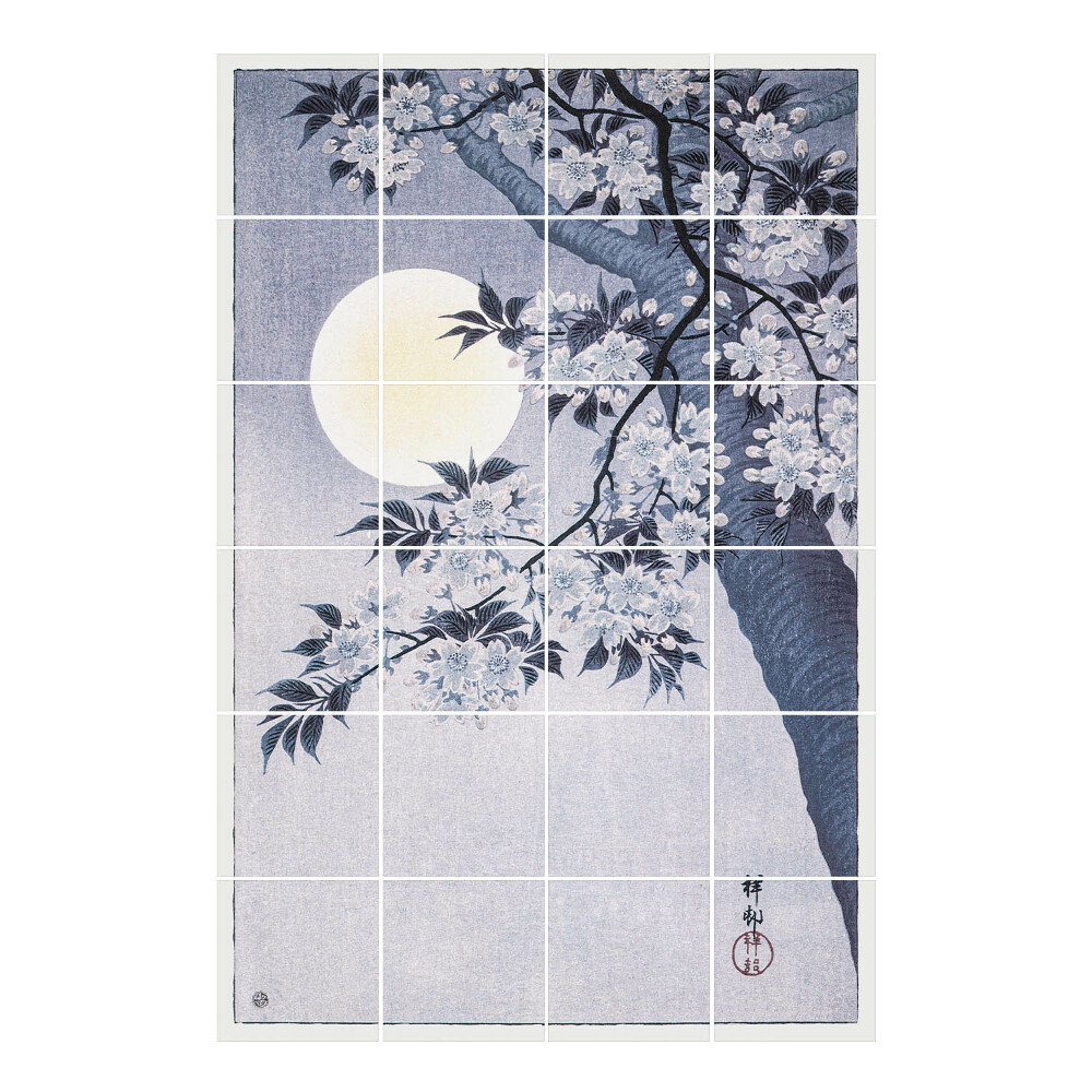 Samolepka na dlaždice Ilustrace japonské přírody