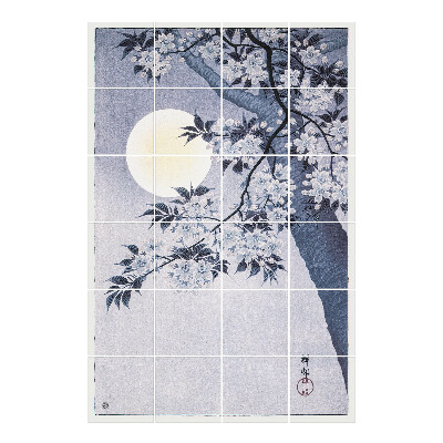 Samolepka na dlaždice Ilustrace japonské přírody