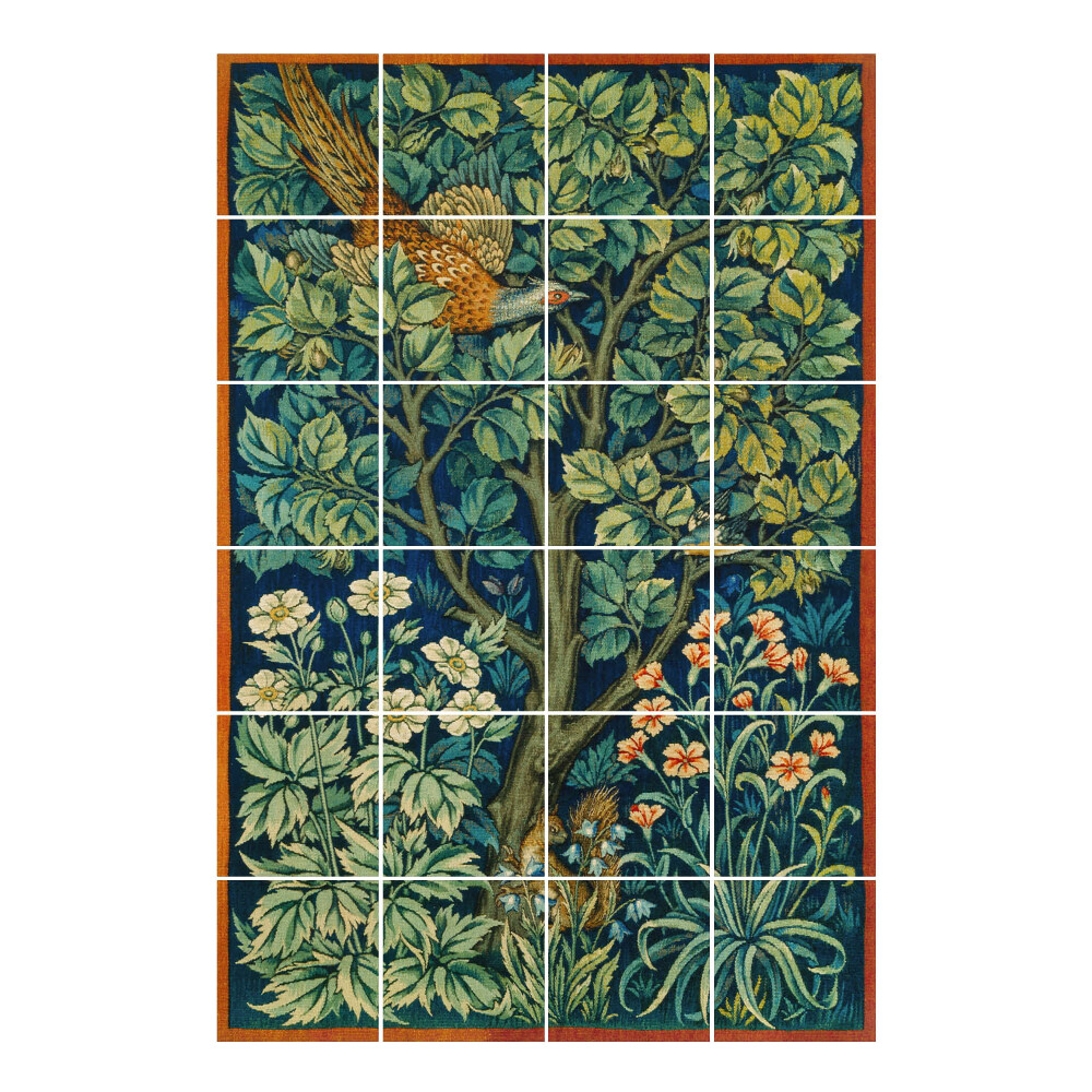 Nálepka na dlaždice Ptáci v zeleném háji