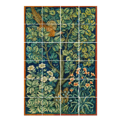 Nálepka na dlaždice Ptáci v zeleném háji