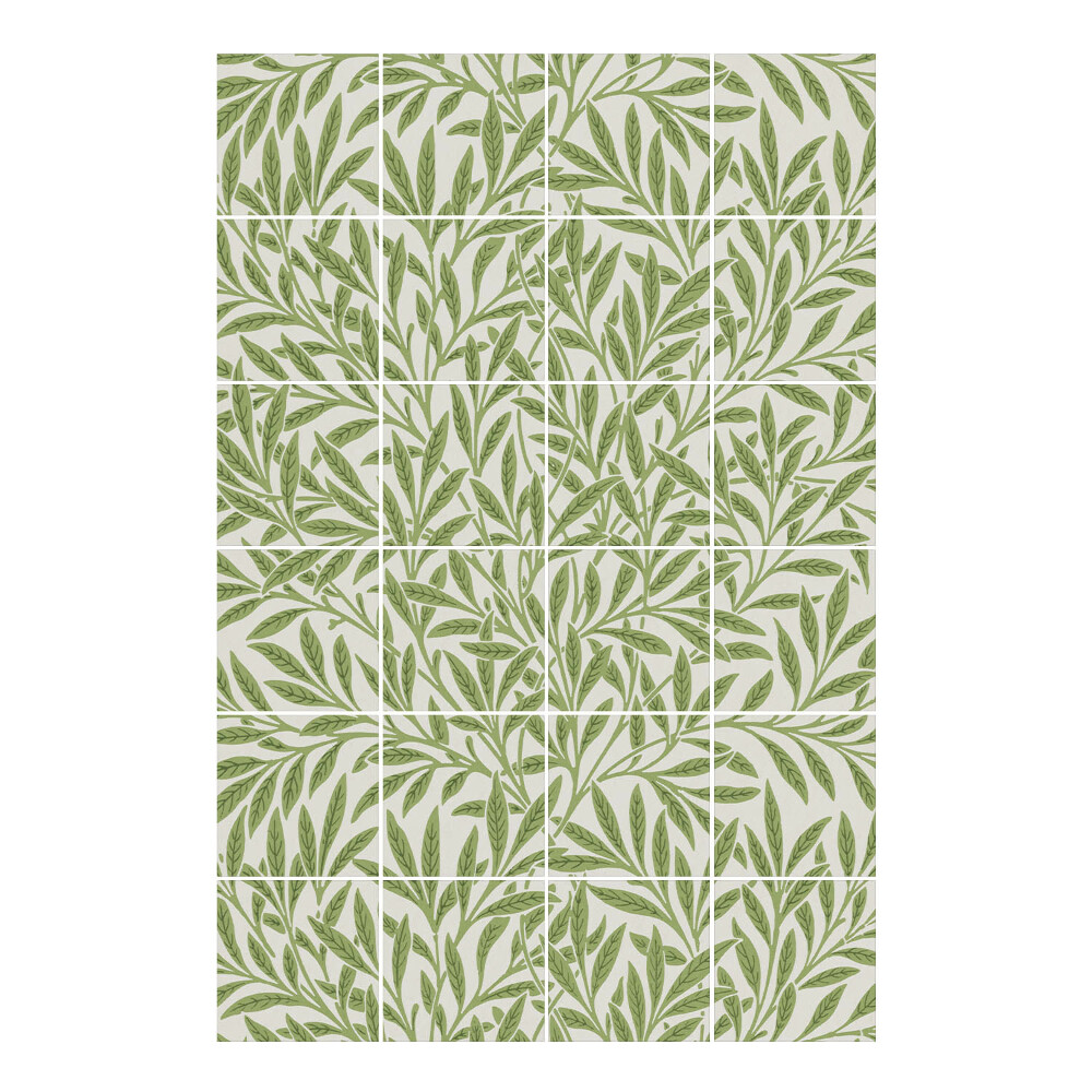 Samolepka na dlaždice Vrbové listy od Williama Morrise