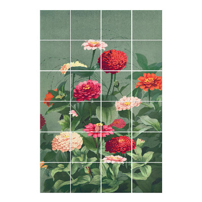 Nálepka na dlaždice Kytice květin v zahradě