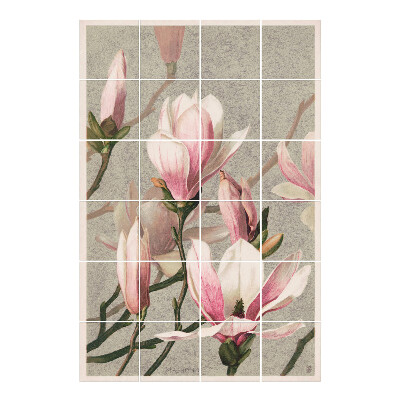 Nálepka na dlaždice Květy magnólie v květu