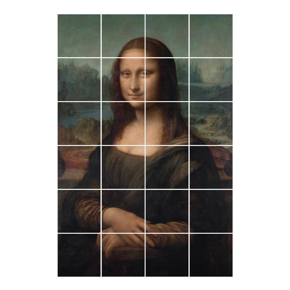Nálepka na dlaždice Mona Lisa od Leonarda da Vinciho