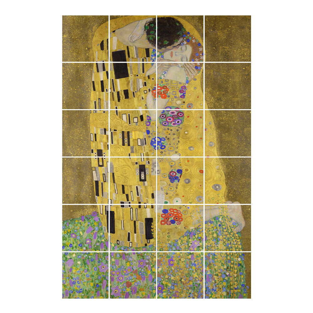 Samolepka na dlaždice Milenci v objetí