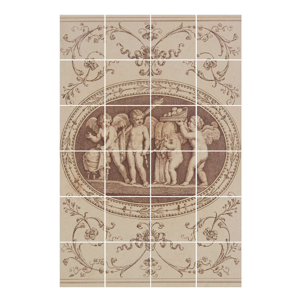 Samolepka na dlaždice Andělé s dárky