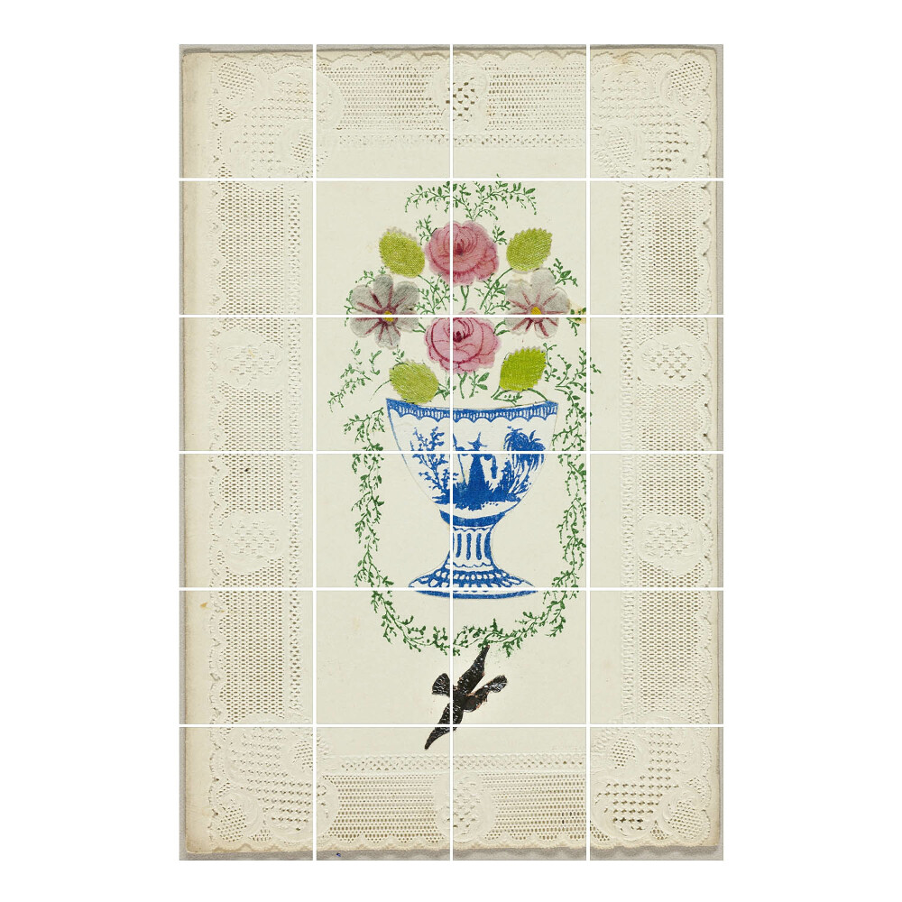 Nálepka na dlaždice Váza s květinami