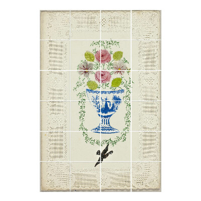 Nálepka na dlaždice Váza s květinami