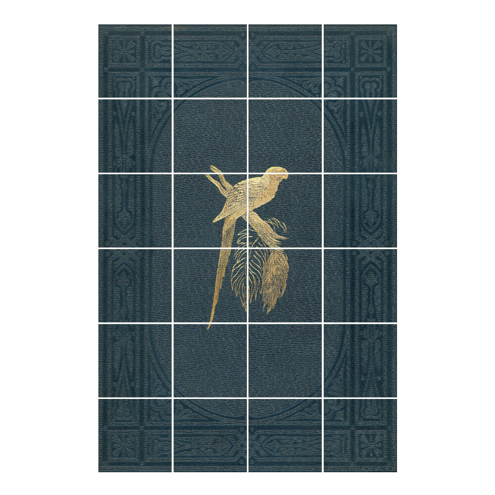 Nálepka na dlaždice Papoušek na větvi