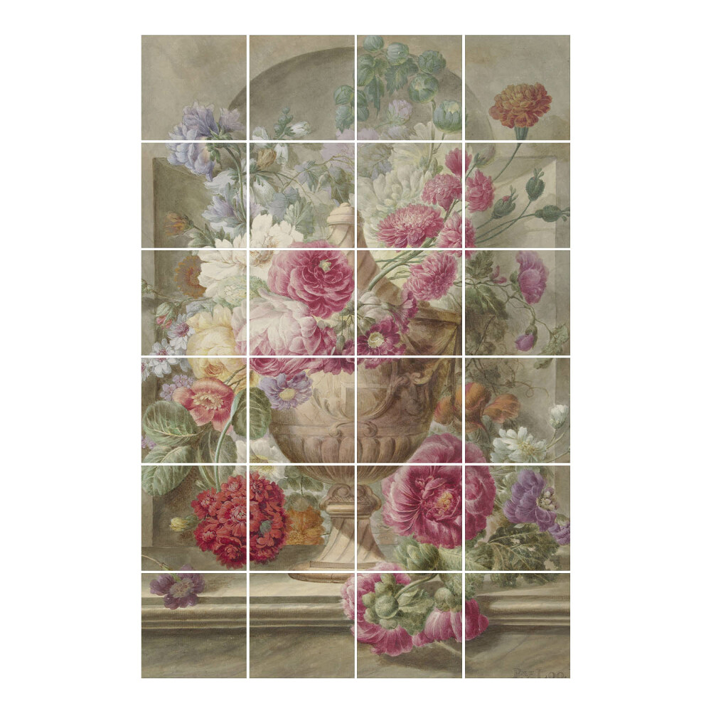 Samolepka na dlaždice Květiny ve váze