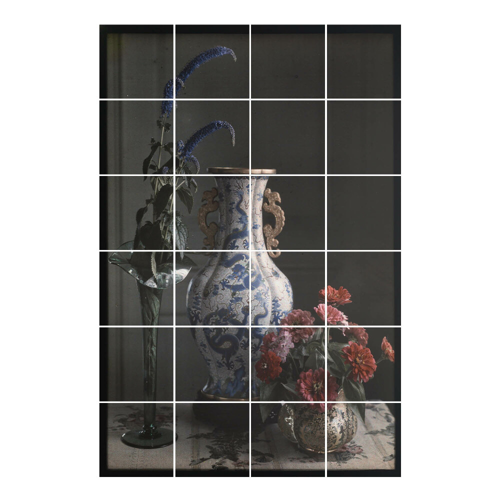 Samolepka na dlaždice Váza s květinami