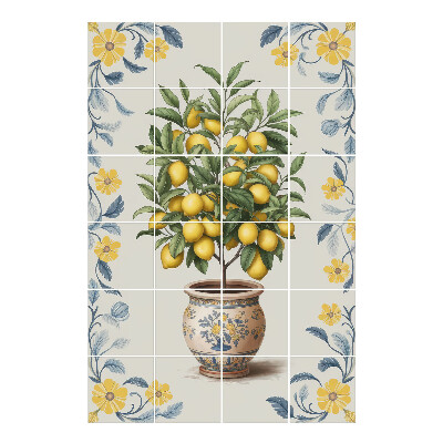 Nálepka na dlaždice Citroník v květináči