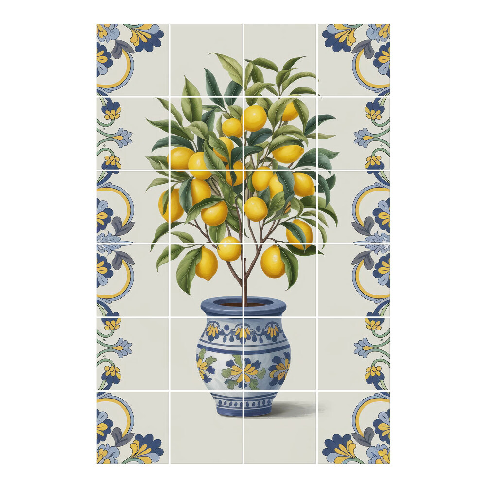 Nálepka na dlaždice Citroník v květináči
