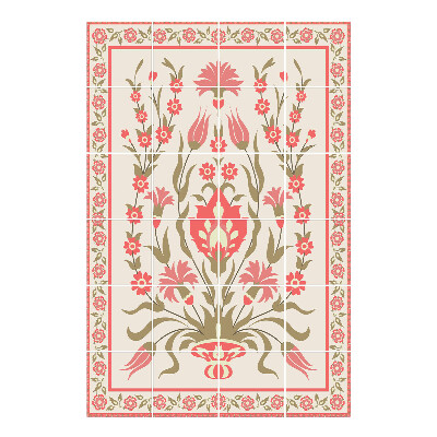 Samolepka na dlaždice Květinový motiv v rámu