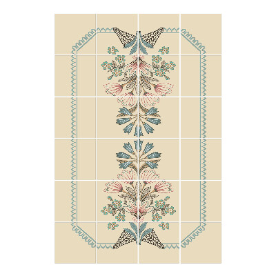 Nálepka na dlaždice Květinový motiv s rámem