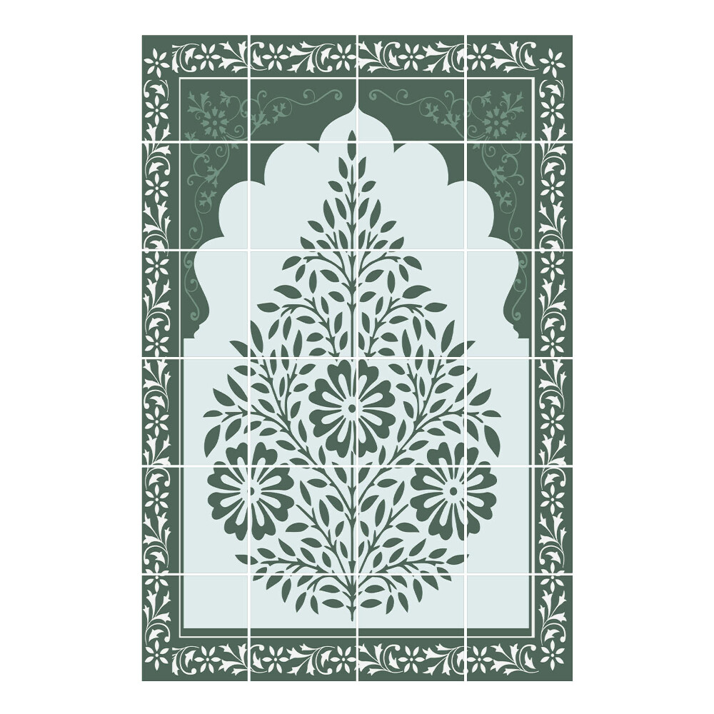 Samolepka na dlaždice Květinový rostlinný motiv