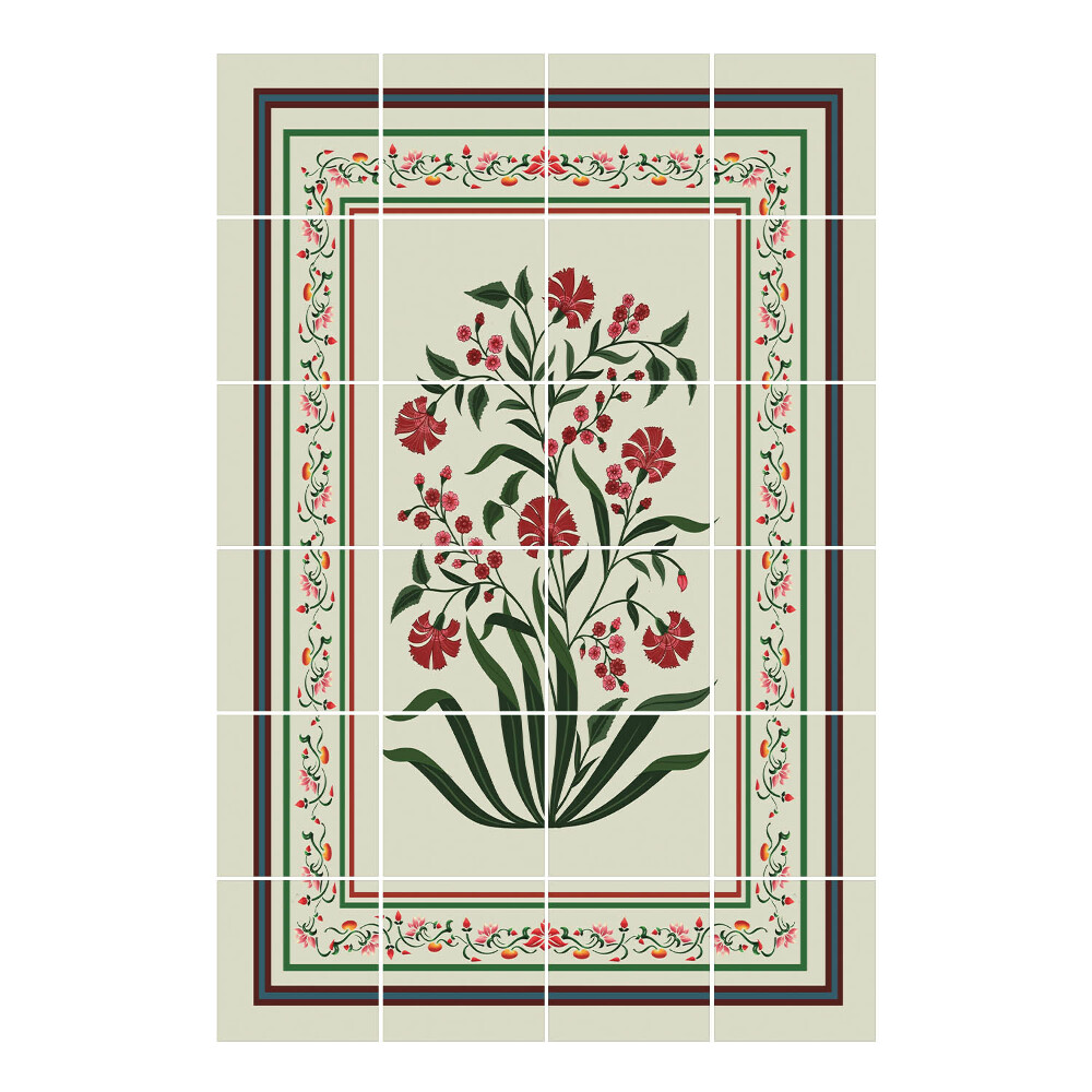 Samolepka na dlaždice Květinový rostlinný motiv