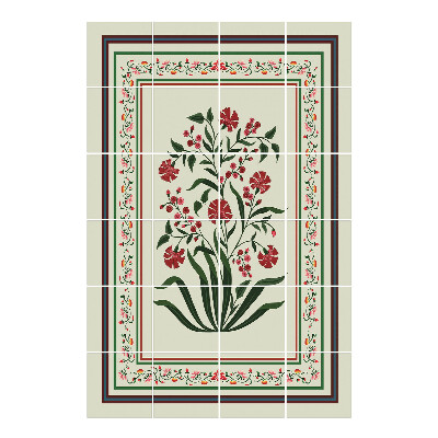 Samolepka na dlaždice Květinový rostlinný motiv