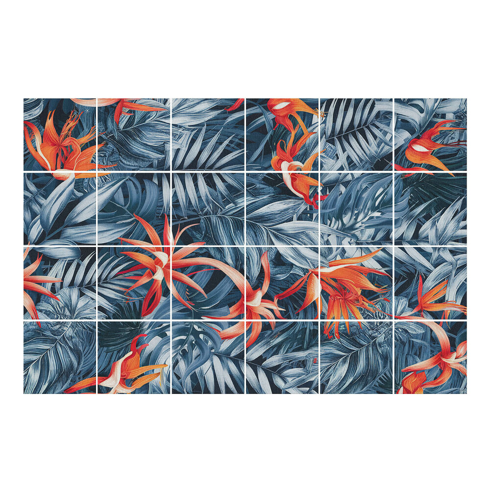 Samolepka na dlaždice Motiv tropických rostlin