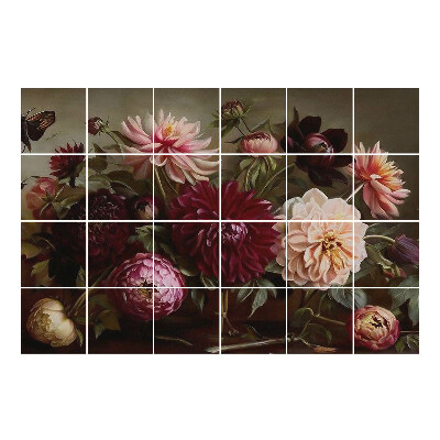 Samolepka na dlaždice Kytice květin v detailu